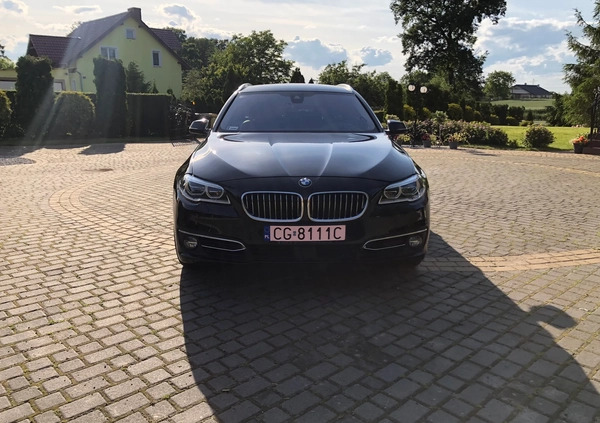 BMW Seria 5 cena 75499 przebieg: 271000, rok produkcji 2014 z Grudziądz małe 121